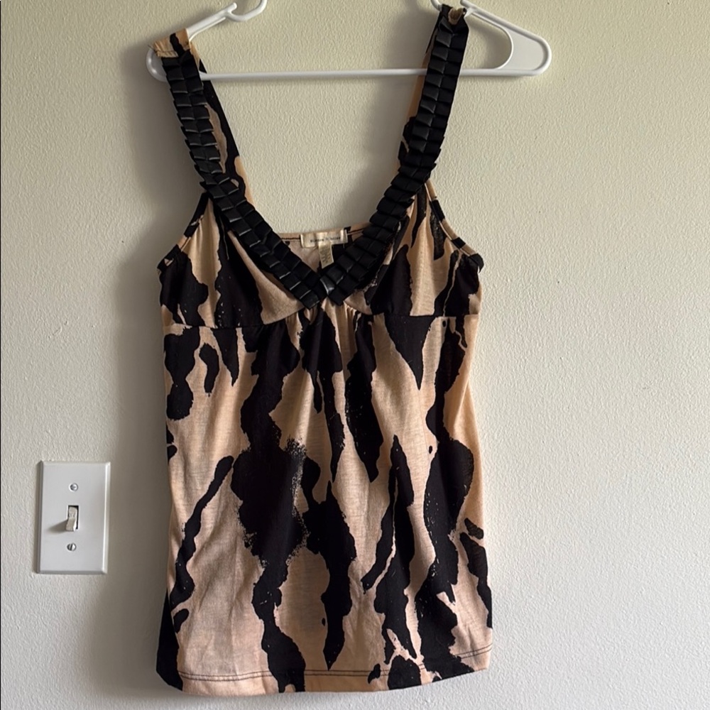 Stylish Black and Tan Women's Top